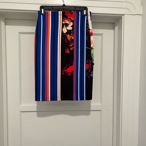 clover canyon grecian bouquet pencil skirt